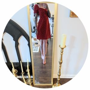 ✨NWOT Red Heart Puff Sleeve Dress